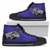 Scratch Of The Wolf Baltimore Ravens Custom Canvas High Top Shoes 2