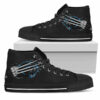 Scratch Of The Wolf Carolina Panthers High Top Shoes 4