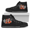 Scratch Of The Wolf Cincinnati Bengals Custom Canvas High Top Shoe 2