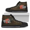 Scratch Of The Wolf Cleveland Browns Custom Canvas High Top Shoes 2