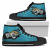 Scratch Of The Wolf Jacksonville Jaguars Custom Canvas High Top Sh 2