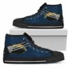 Scratch Of The Wolf Los Angeles Chargers Custom Canvas High Top Sh 2