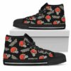 Script Logo Pattern Cleveland Browns Custom Canvas High Top Shoes 3