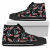 Script Logo Pattern Houston Texans Custom Canvas High Top Shoes L9 2