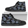 Script Logo Pattern Tennessee Titans Custom Canvas High Top Shoes 2