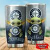 Seattle Mariners Baby Yoda Custom Name Tumbler 3