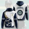 Seattle Mariners MLB Team Logo Fire Baseball Gift For Fan 3D Hoodie Al 3