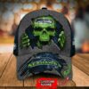 Seattle Seahawks 3D Cap SKULL Custom Name 2