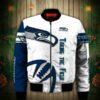 Seattle Seahawks Bomber Jacket Graphic balls gift for fans 2