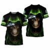 Seattle Seahawks Skull All Over Print Gift For Fan 3D T Shirt Swea 2