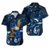 Seattle Seahawks Skull and Hibiscus Flower Gift For Fan Hawaii Shi 3