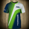 Seattle Seahawks T-shirt 3D Short Sleeve O Neck gift for fan 3