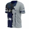 Seattle Seahawks T-shirt graphic heart ECG line 2