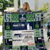 Seattle Seahawks To My Granddaughter Love Grandmom 3D Quilt Blanket 5