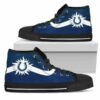 Simple Van Sun Flame Indianapolis Colts Custom Canvas High Top Sho 2