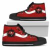 Simple Van Sun Flame Tampa Bay Buccaneers Custom Canvas High Top S 2