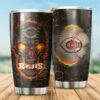 Skull Cincinnati Reds For Baseball-MLB Fans Tumbler 2