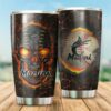 Skull Miami Marlins For Baseball MLB Fans Tumbler 3