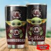 South Carolina Gamecocks Baby Yoda Custom Name Tumbler 3