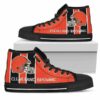 Steaky Trending Fashion Sporty Cleveland Browns Custom Canvas High 2