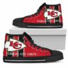 Steaky Trending Fashion Sporty Kansas City Chiefs Custom Canvas Hi 2