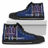 Steaky Trending Fashion Sporty New York Giants Custom Canvas High 2