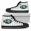 Straight Line With Deep Circle Miami Dolphins Custom Canvas High T 2