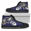 Straight Outta Baltimore Ravens Custom Canvas High Top Shoes L98 3