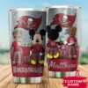 Tampa Bay Buccaneers Grogu Mickey Groot Custom Name Tumbler 3