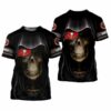 Tampa Bay Buccaneers Skull All Over Print Gift For Fan 3D T Shirt 2