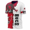 Tampa Bay Buccaneers T-shirt graphic heart ECG line 3