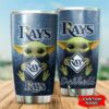 Tampa Bay Rays Baby Yoda Custom Name Tumbler 2