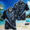 Tennessee Titans Summer Hawaiian Shirt With Tropical Flower Pattern 2