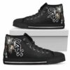 Thor Head Beside Chicago White Sox MLB Custom Canvas High Top Shoes 2