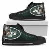 Thor Head Beside New York Jets Custom Canvas High Top Shoes L98 3