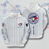 Toronto Blue Jays MLB Team Logo Stripe One Nation Gift For Fan 3D Hood 2