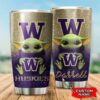 Washington Huskies Baby Yoda Custom Name Tumbler 3