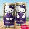 Washington Huskies Hello Kitty Custom Name Tumbler 2