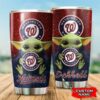 Washington Nationals Baby Yoda Custom Name Tumbler 3