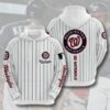 Washington Nationals MLB Team Logo Stripe Gift For Fan 3D Hoodie All O 3