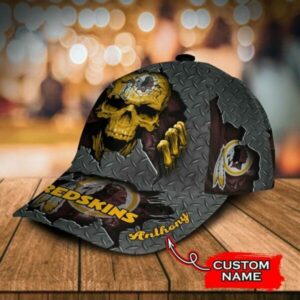 Washington Redskins 3D Cap SKULL Custom Name 3