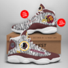 Washington Redskins Custom Name Number Air Jordan 13 Shoes V3 2