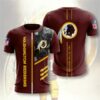 Washington Redskins T-shirt 3D Performance Short Sleeve 2