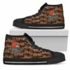 Wave Of Ball Cleveland Browns Custom Canvas High Top Shoes L98 2