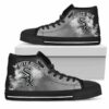 White Smoke Vintage Chicago White Sox MLB Custom Canvas High Top Shoes 3