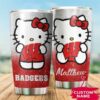 Wisconsin Badgers Hello Kitty Custom Name Tumbler 2