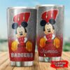 Wisconsin Badgers Mickey Custom Name Tumbler 2