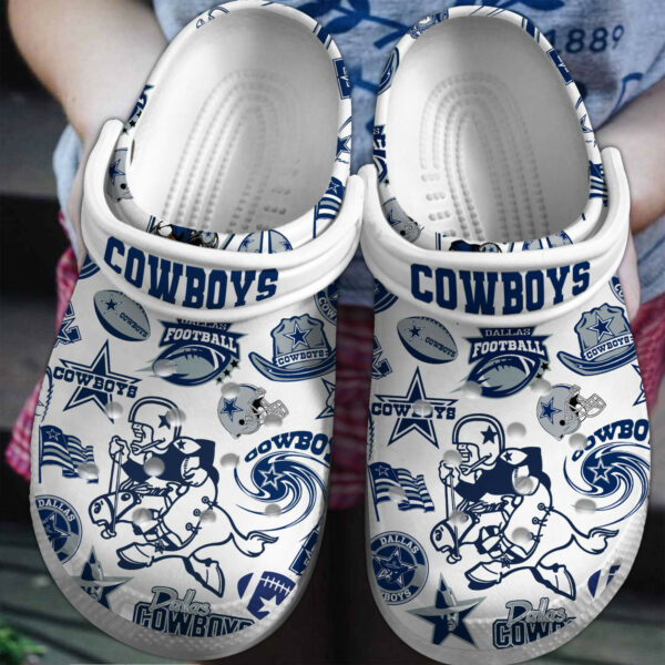 Cowboys Pride, Toe to Heel Dallas Cowboys Crocs Clogs 1