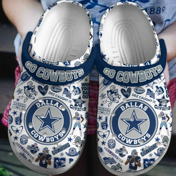 Star-Stamped Steps Dallas Cowboys Crocs Clogs for Fanatics 1