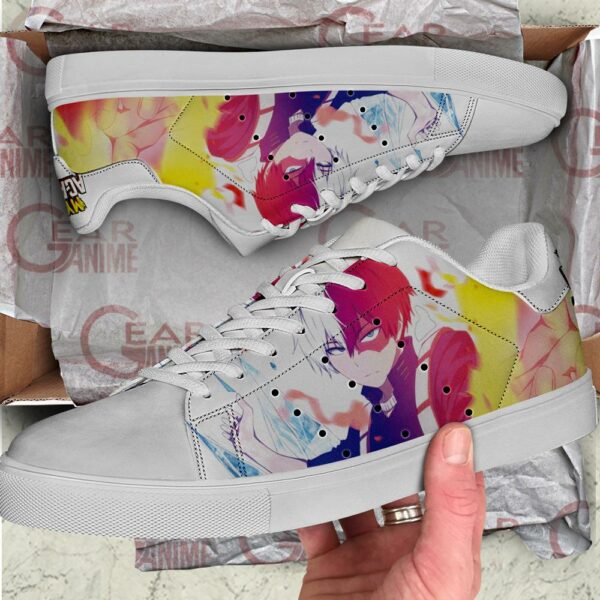 Shoto Todoroki Skate Shoes My Hero Academia Custom Anime Shoes PN10 2